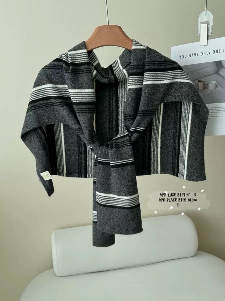 N3東大門直郵女裝新品真品人氣職業推薦圍巾披肩披肩條紋N3圍巾/披肩圖色3