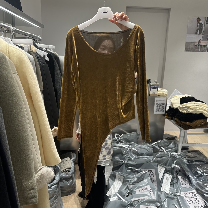 FAVOR-P韓國直郵女士新品熱賣職業人氣推薦時尚休閑長袖T恤FAVOR-P長袖T恤圖色1