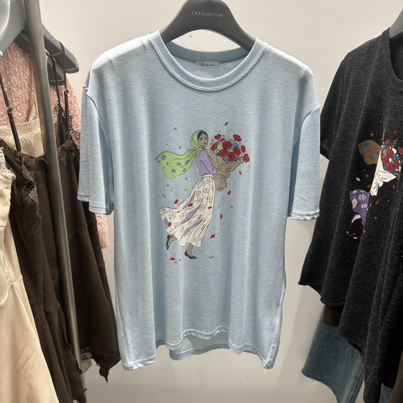 TARABY MOTION韓國直郵女士新品休閑人氣真品時尚推薦T恤TARABY MOTIONT恤圖色1