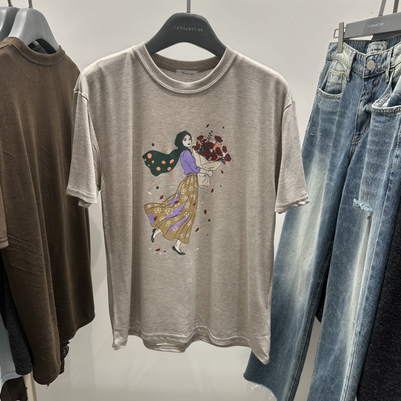 TARABY MOTION韓國直郵女士新品休閑人氣真品時尚推薦T恤TARABY MOTIONT恤圖色3