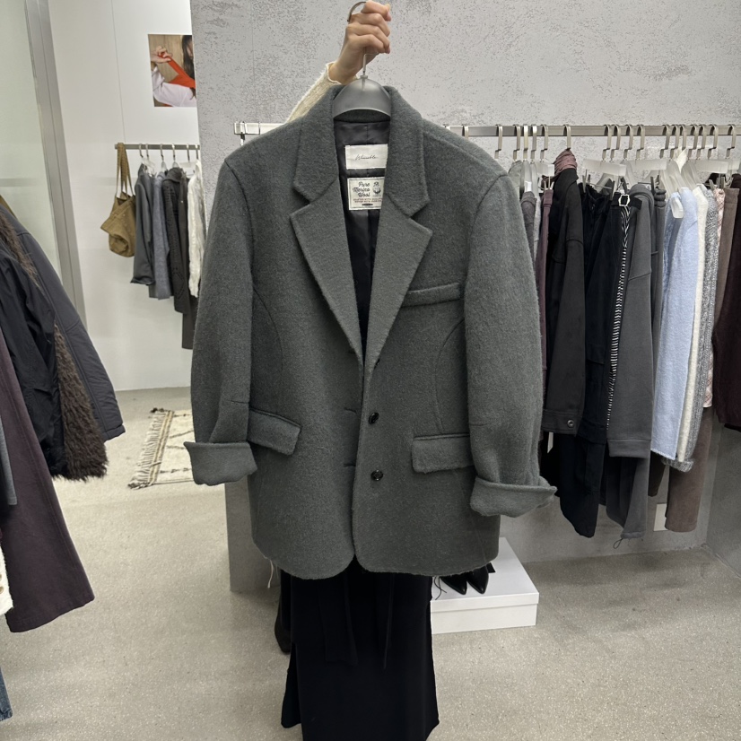 WEARABLE-L東大門代購女士新品休閑真品短款大衣手工制品WEARABLE短款大衣圖色3