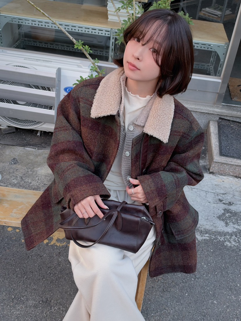 ERUME韓國代購女士新款真品推薦熱賣時尚休閑人氣短款大衣ERUME短款大衣