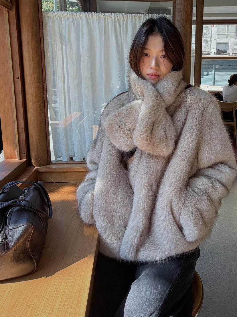 ERUME東大門代購女士新款推薦休閑時尚人氣真品短款大衣圍巾ERUME短款大衣