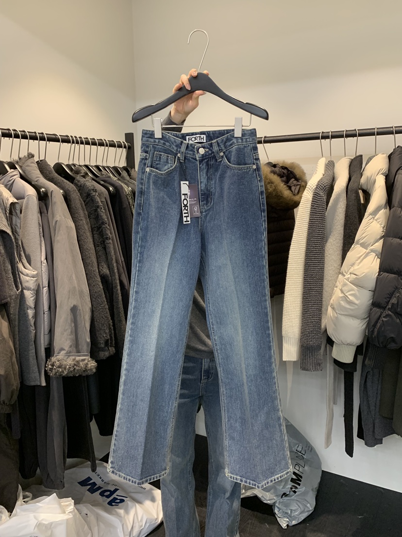 FORTH東大門代購女裝新品推薦時尚人氣休閑熱賣真品牛仔褲FORTH牛仔褲圖色1