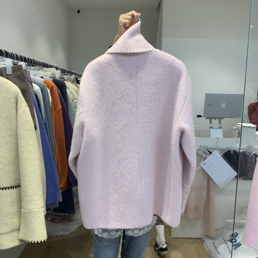 RUMIRU/AWEAR韓國直郵女裝新品熱賣推薦休閑短款大衣含圍巾awear/RUMIRU短款大衣
