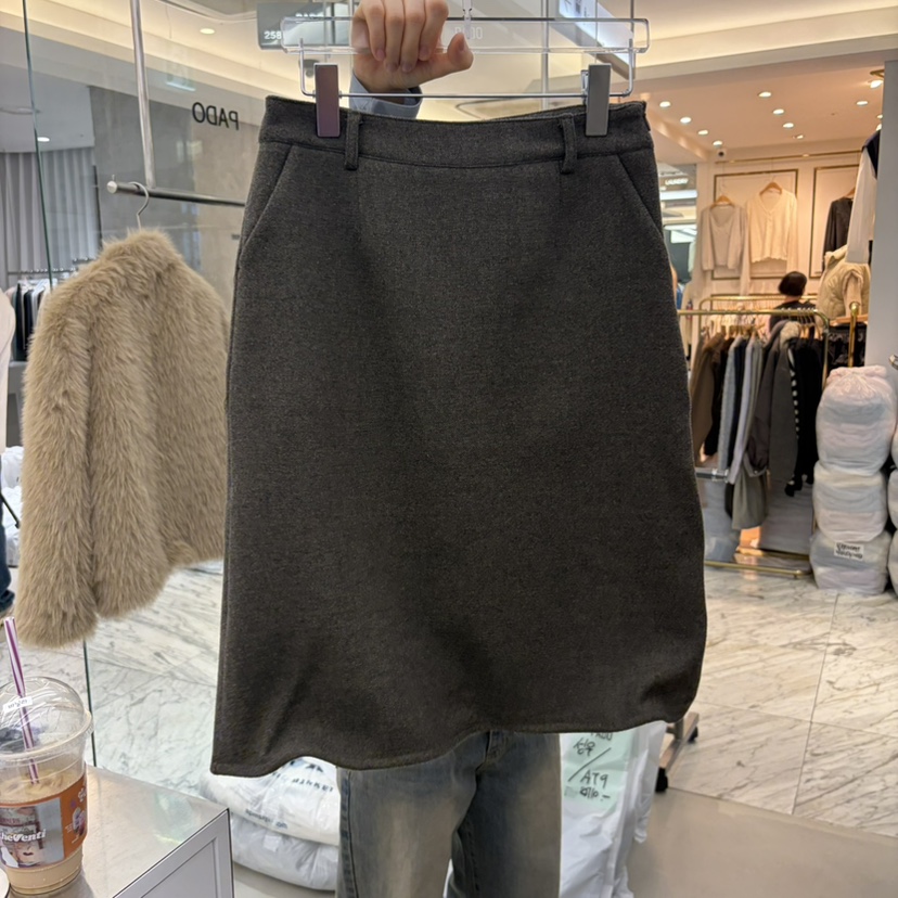 PADO韓國代購女士新款推薦休閑人氣熱賣時尚半身裙中短裙PADO半身裙/中短裙圖色2墨