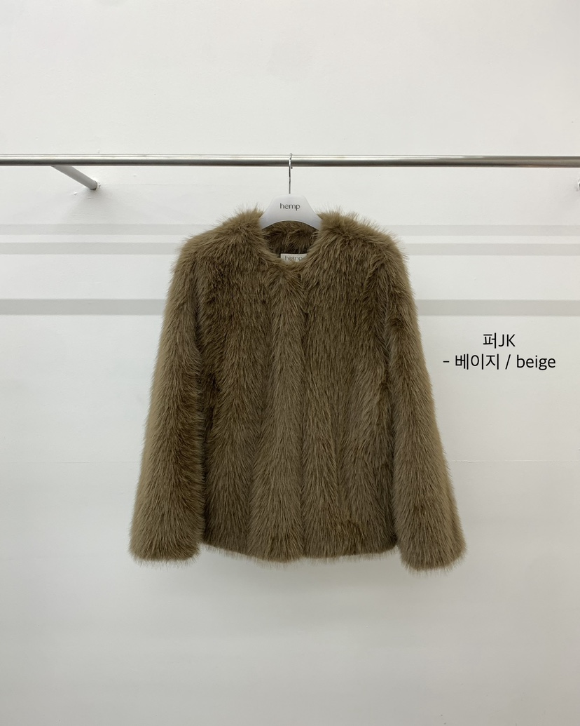 HEMP-P韓國代購女裝新品推薦真品時尚熱賣人氣短款大衣毛皮hemp短款大衣圖色1