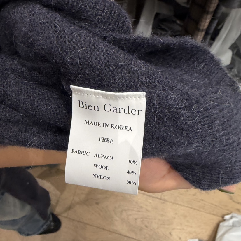 BIEN GARDER東大門直郵女士新品真品時尚熱賣開衫翻領開衫BIEN GARDER開衫