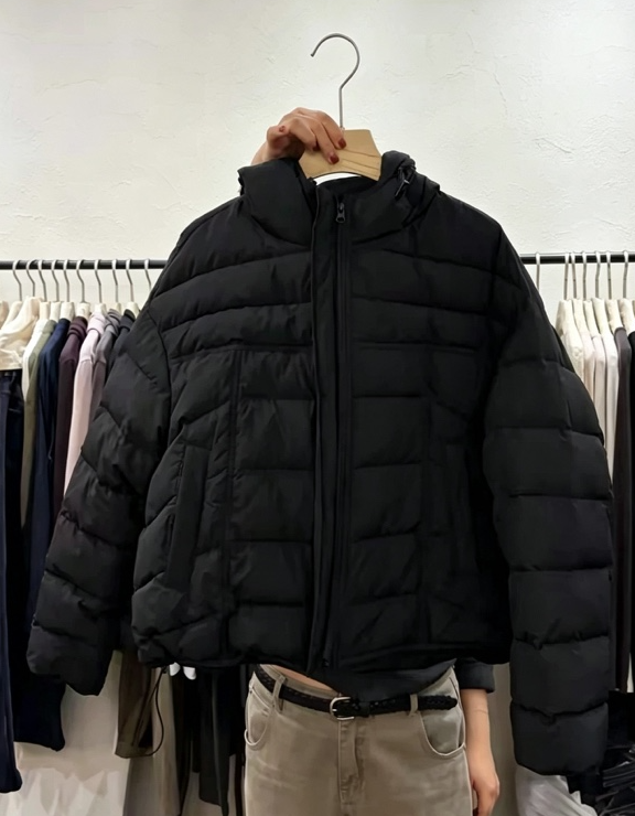 TUG東大門實拍女士新款真品人氣熱賣休閑時尚短款羽絨服鵝絨TUG短款羽絨服圖色2黑