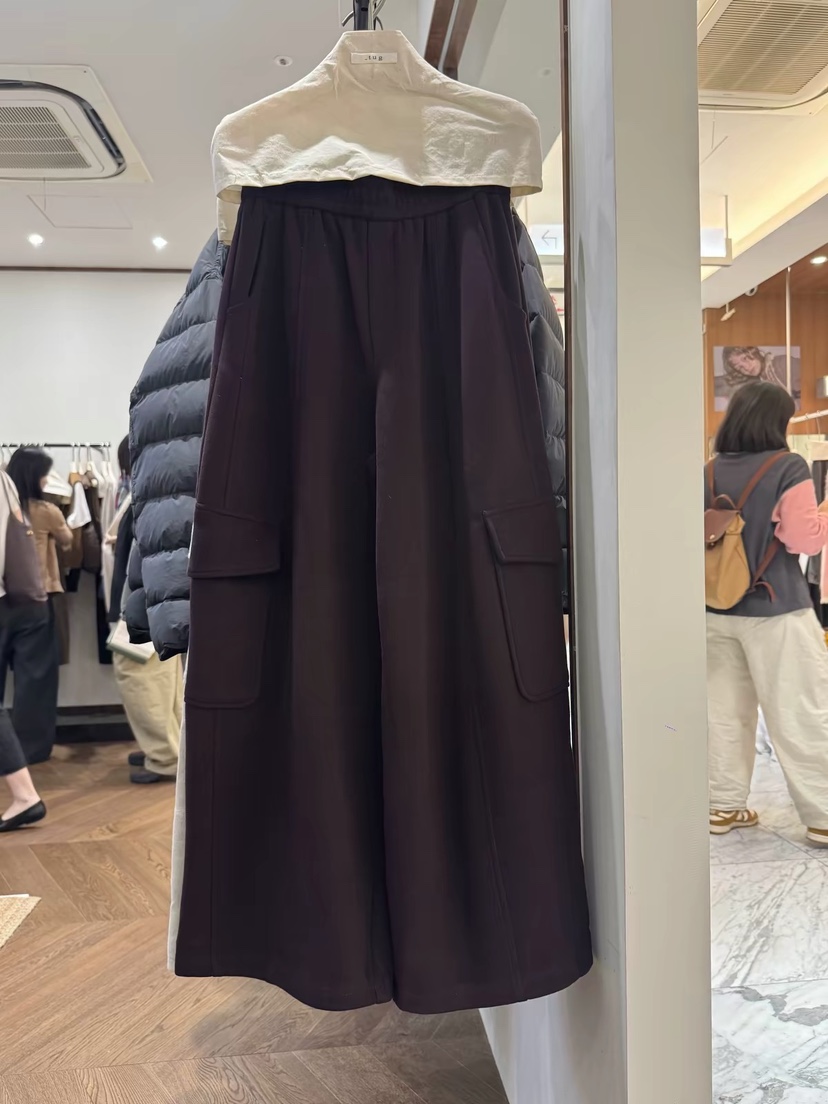 TUG東大門直郵女士新品時尚休閑推薦真品人氣休閑褲口袋加絨TUG休閑褲圖色3勃艮第紅