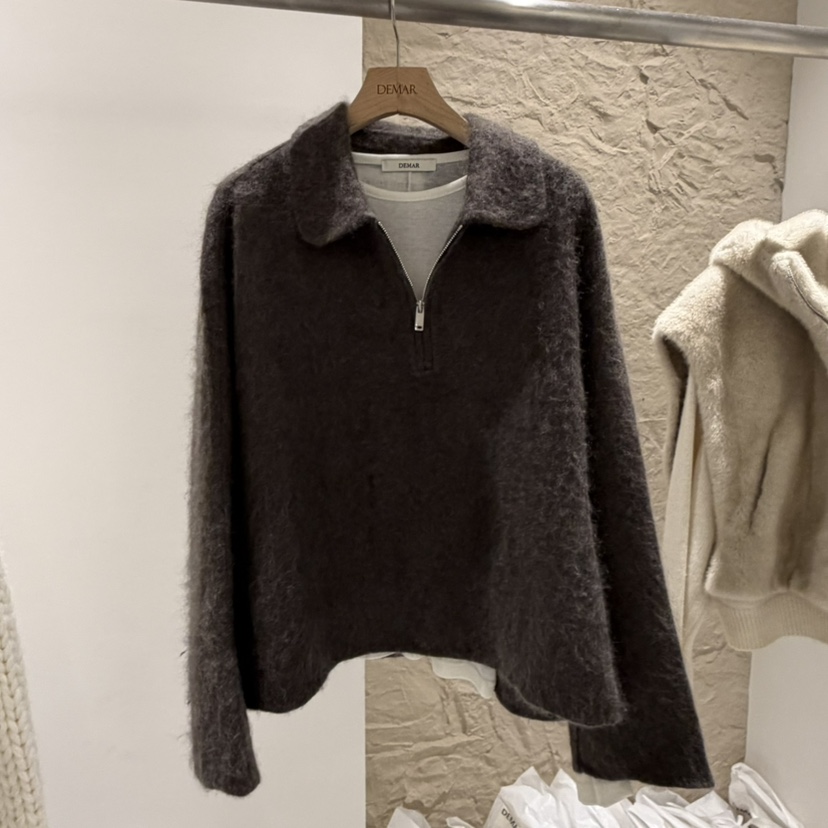 DEMAR東大門實拍女裝新品推薦休閑熱賣人氣真品時尚毛衣DEMAR ATELIER毛衣圖色1棕色