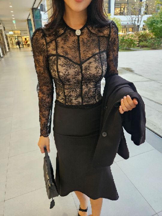 HIGH HEELS東大門直郵女士新品人氣熱賣推薦時尚襯衫蕾絲衫HIGH HEELS襯衫/蕾絲衫