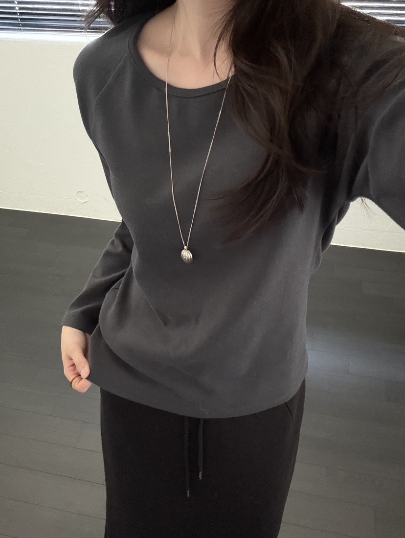 AMY GRACE-A韓國代購女裝新款休閑時尚長袖T恤抓絨插肩AMY GRACE長袖T恤