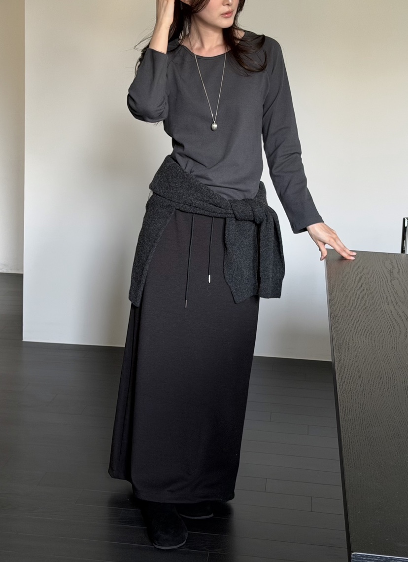 AMY GRACE-A韓國代購女裝新款休閑時尚長袖T恤抓絨插肩AMY GRACE長袖T恤
