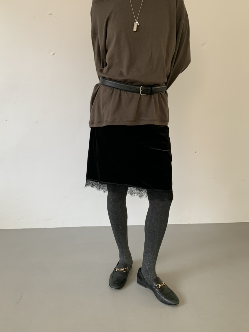 KARE/WEREPIECE東大門直郵女裝新款時尚半身裙中短裙不含腰帶天鵝絨KARE/WERE PIECE半身裙/中短裙