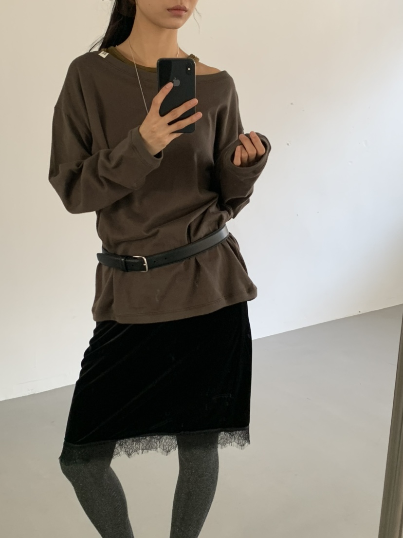 KARE/WEREPIECE東大門直郵女裝新款時尚半身裙中短裙不含腰帶天鵝絨KARE/WERE PIECE半身裙/中短裙圖色2