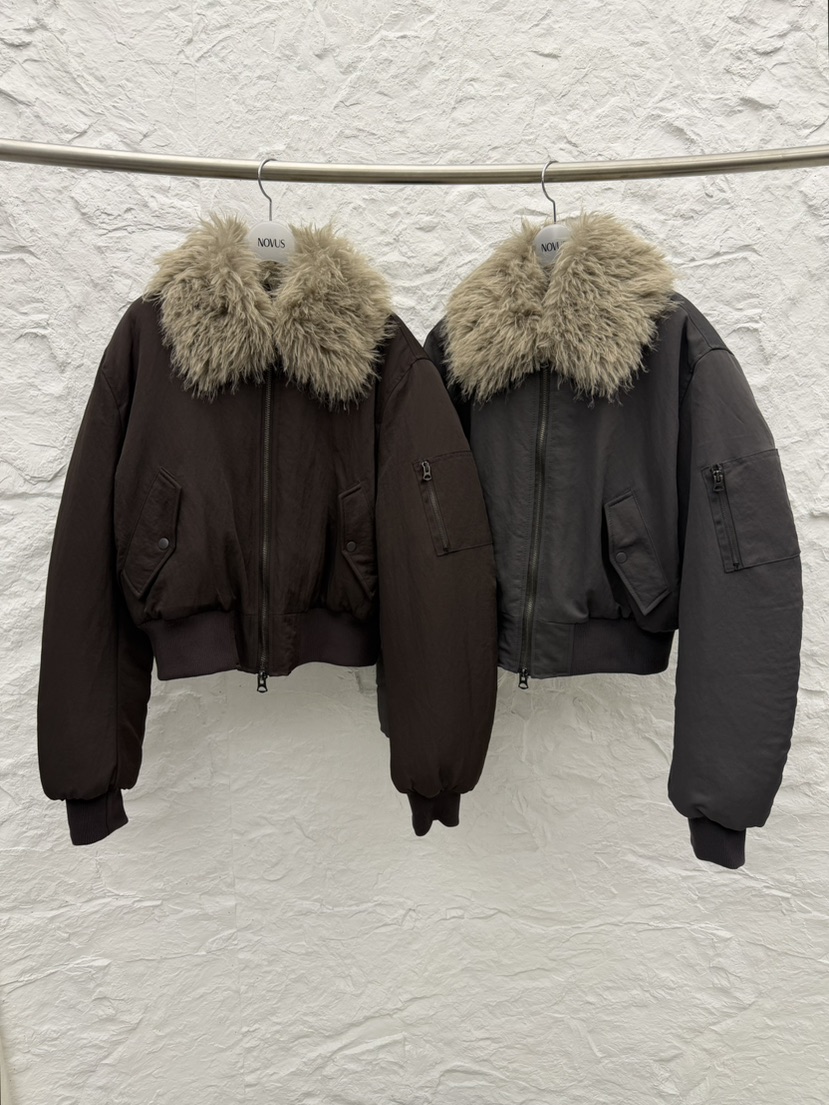 NOVUS韓國直郵女裝新品時尚真品推薦熱賣人氣休閑短款棉服NOVUS短款棉服