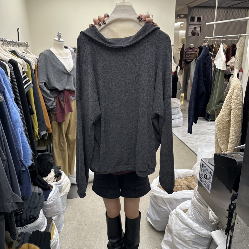 AMOEBA東大門代購女裝新品真品熱賣推薦休閑長袖T恤不含內搭AMOEBA長袖T恤