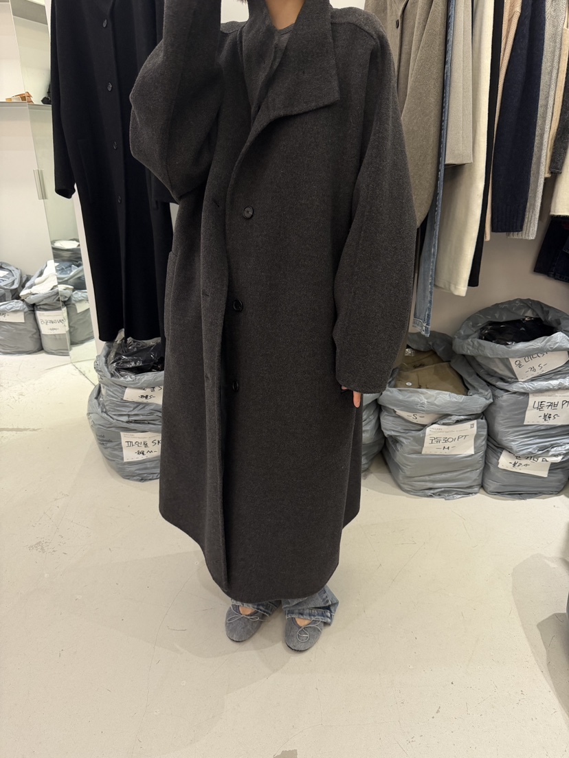 GALLERY-P東大門直郵女士新品真品熱賣時尚中長款大衣羊絨GALLERY-P中長款大衣圖色3墨色