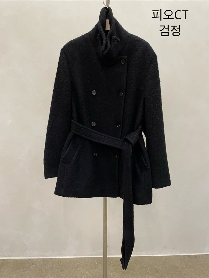 LAKE-A/KONI韓國直郵女士新品人氣休閑時尚短款大衣含腰帶Lake Side/KONI短款大衣圖色3