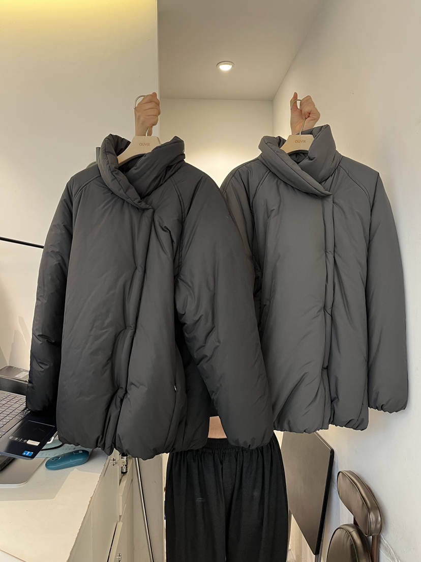 OUVIR東大門實拍女士新款真品推薦休閑熱賣短款棉服披肩保暖O.V.R/OUVIR短款棉服