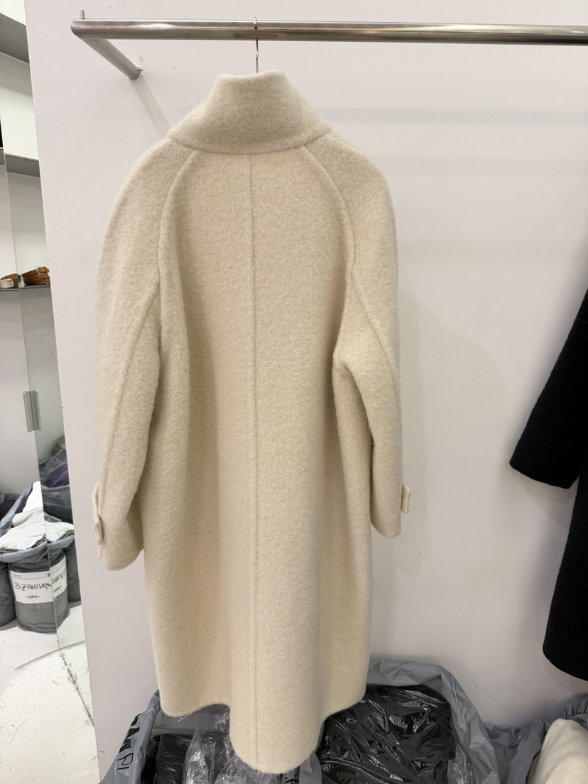 GALLERY-P韓國代購女士新品時尚熱賣中長款大衣羊駝高領GALLERY-P中長款大衣