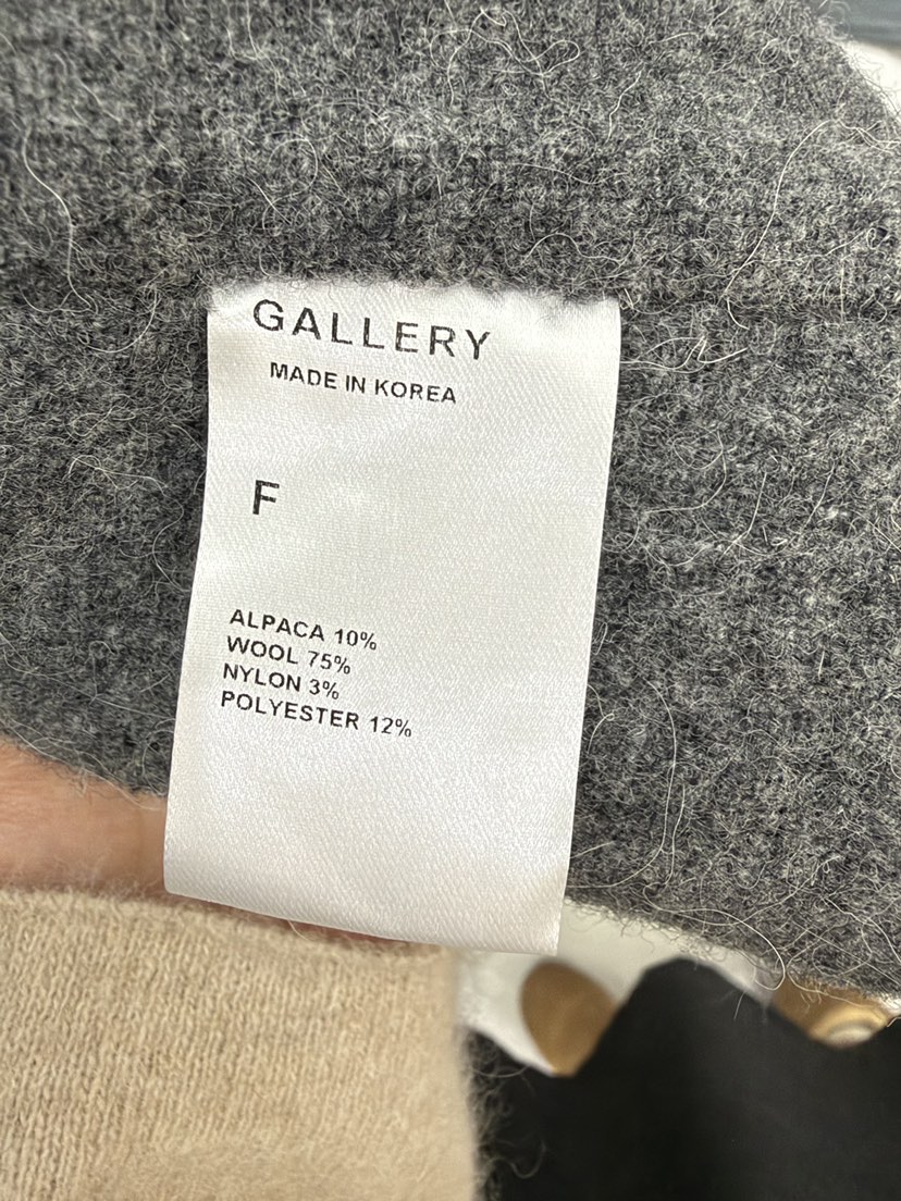 GALLERY-P韓國代購女士新品時尚熱賣中長款大衣羊駝高領GALLERY-P中長款大衣