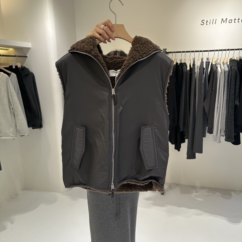 STILL MATTER韓國代購女士新款真品人氣休閑時尚馬甲連帽Still Matter馬甲圖色2
