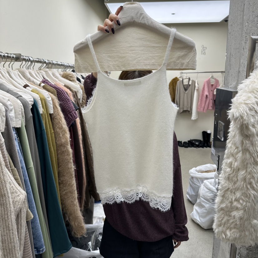 AMOEBA東大門實拍女士新品真品熱賣推薦人氣吊帶背心蕾絲AMOEBA吊帶/背心