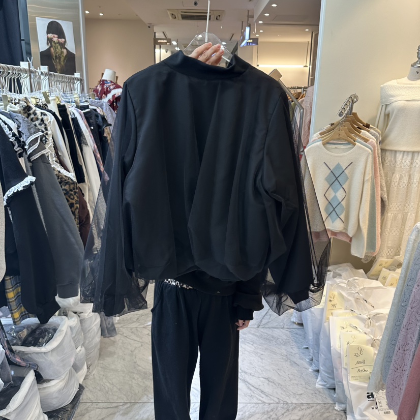 CHEAP-CHIC東大門直郵女裝新款推薦休閑熱賣夾克加絨網眼CHEAP-CHIC/CHARLES THE SECOND夾克