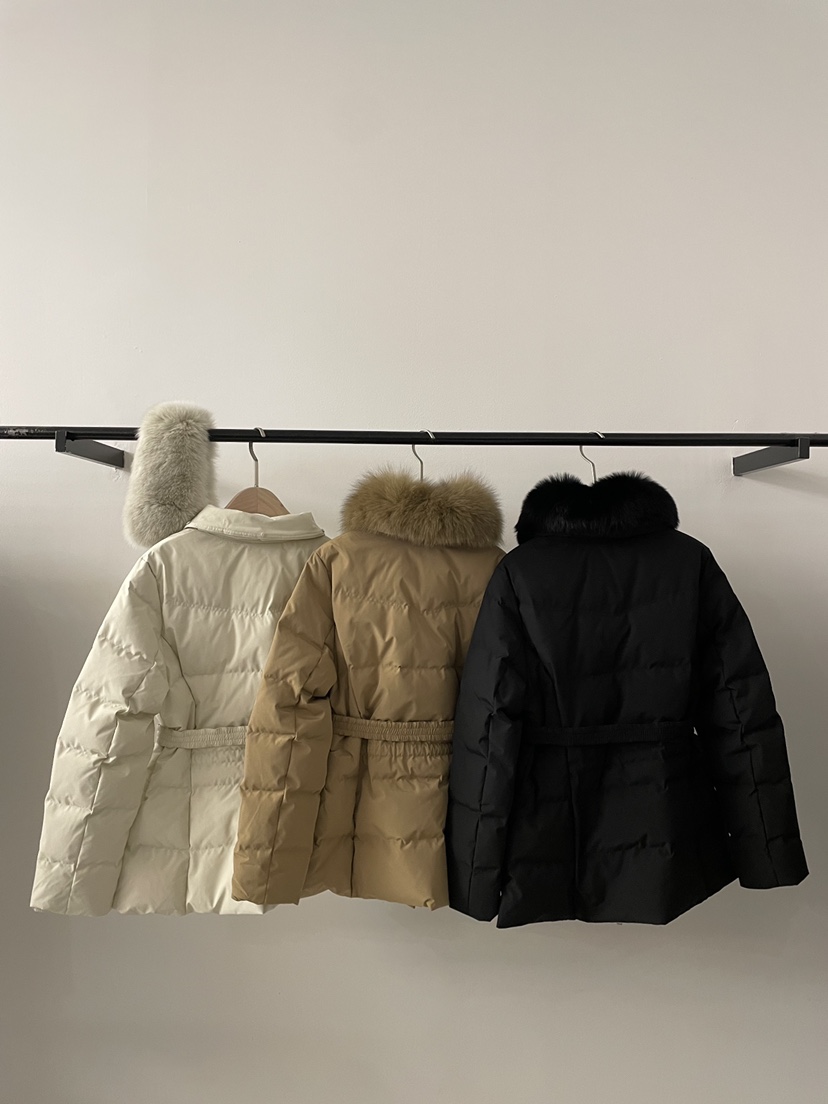 2DA/DARIMI-P東大門實拍女士新品人氣短款羽絨服毛領可拆可拆卸含腰帶鴨絨2DA/DARIMI-P短款羽絨服