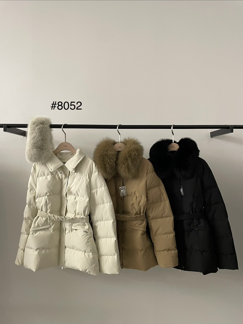 2DA/DARIMI-P東大門實拍女士新品人氣短款羽絨服毛領可拆可拆卸含腰帶鴨絨2DA/DARIMI-P短款羽絨服