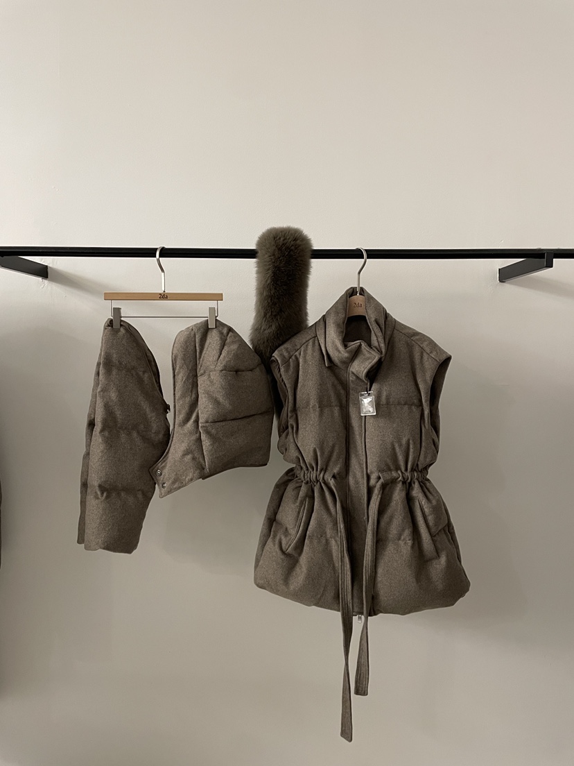 2DA/DARIMI-P東大門實拍女裝新品人氣短款羽絨服可拆卸圍巾鴨絨2DA/DARIMI-P短款羽絨服圖色1