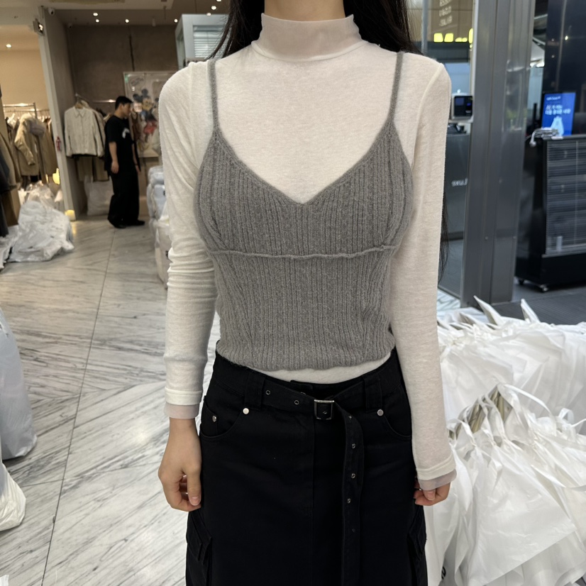 FOUNDATION東大門直郵女裝新品推薦人氣真品熱賣吊帶背心FOUNDATION吊帶/背心圖色3灰色
