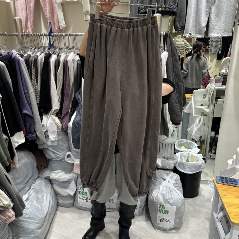 ZACCU東大門實拍女裝新品時尚人氣熱賣真品休閑褲抓絨運動ZACCU休閑褲圖色3