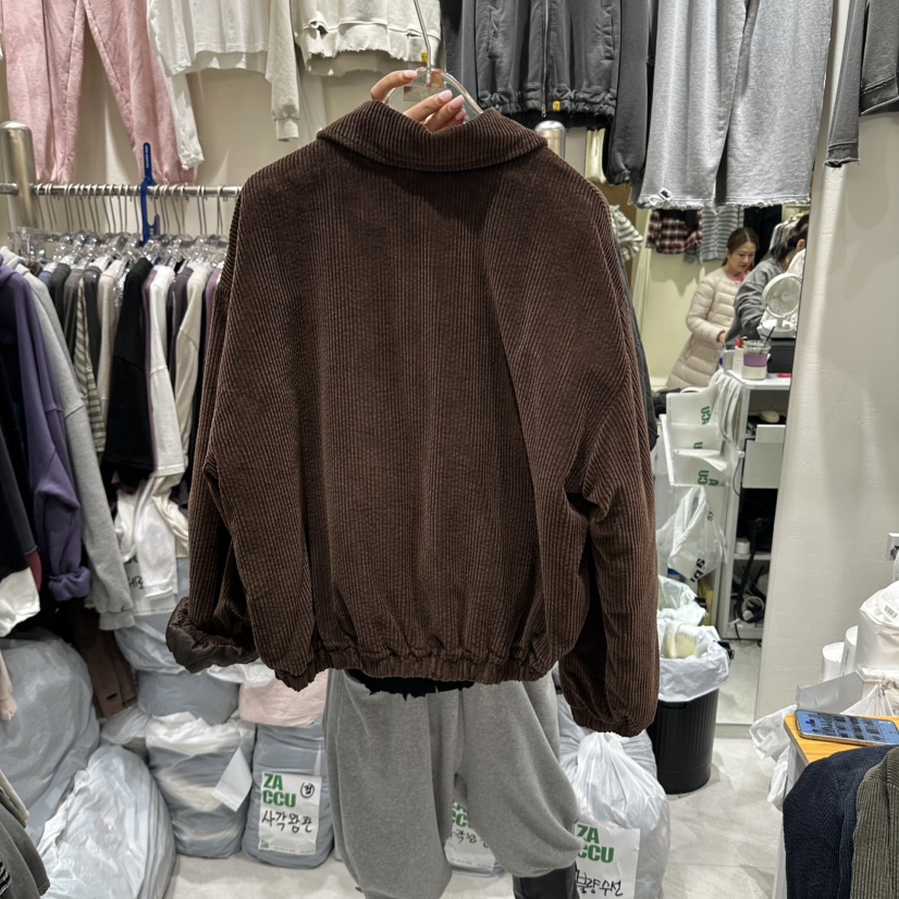 ZACCU東大門代購女士新品休閑推薦時尚熱賣夾克燈芯絨絎縫ZACCU夾克