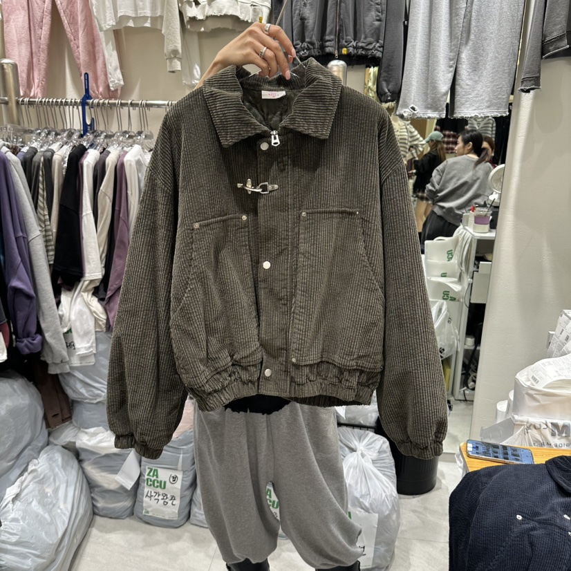 ZACCU東大門代購女士新品休閑推薦時尚熱賣夾克燈芯絨絎縫ZACCU夾克圖色1