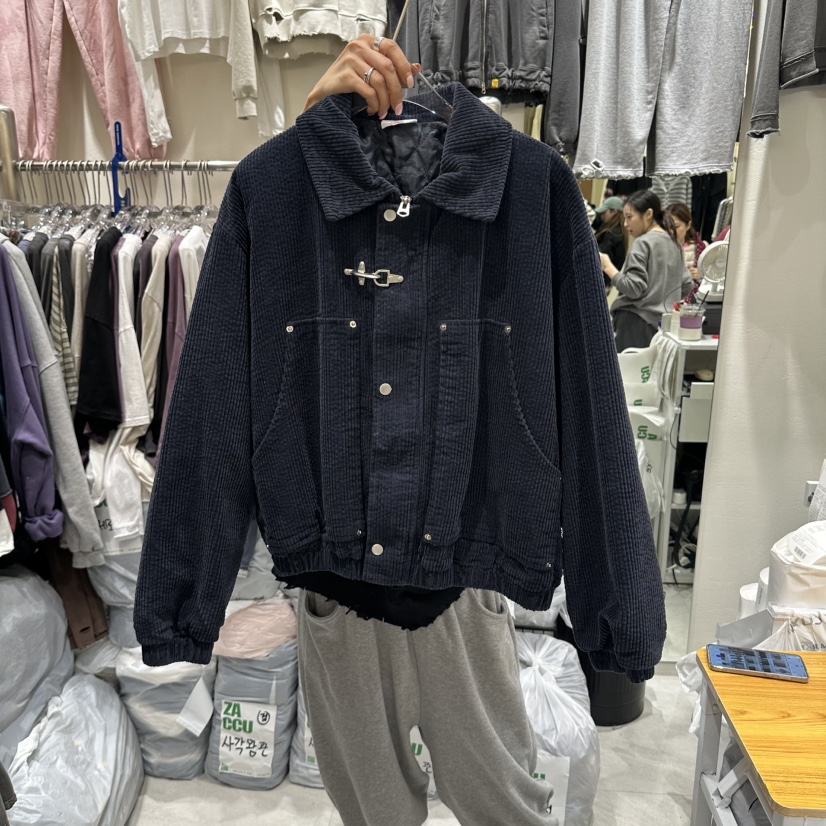 ZACCU東大門代購女士新品休閑推薦時尚熱賣夾克燈芯絨絎縫ZACCU夾克圖色2