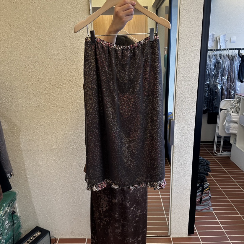 CHOI-L韓國直郵女士新品人氣時尚推薦休閑熱賣長裙修身撞色CHOI長裙圖色3黑色