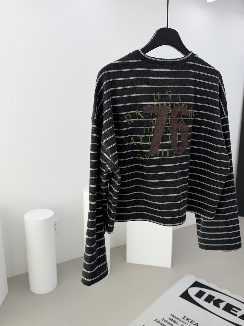 RED-A韓國代購女裝新品真品休閑時尚熱賣推薦衛衣毛圈條紋RED-A衛衣圖色4