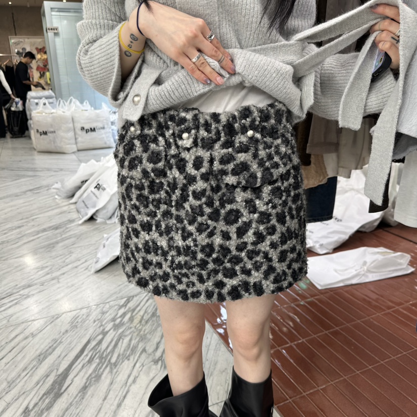 FOUNDATION韓國直郵女士新款真品推薦時尚人氣熱賣裙褲豹紋FOUNDATION裙褲圖色1