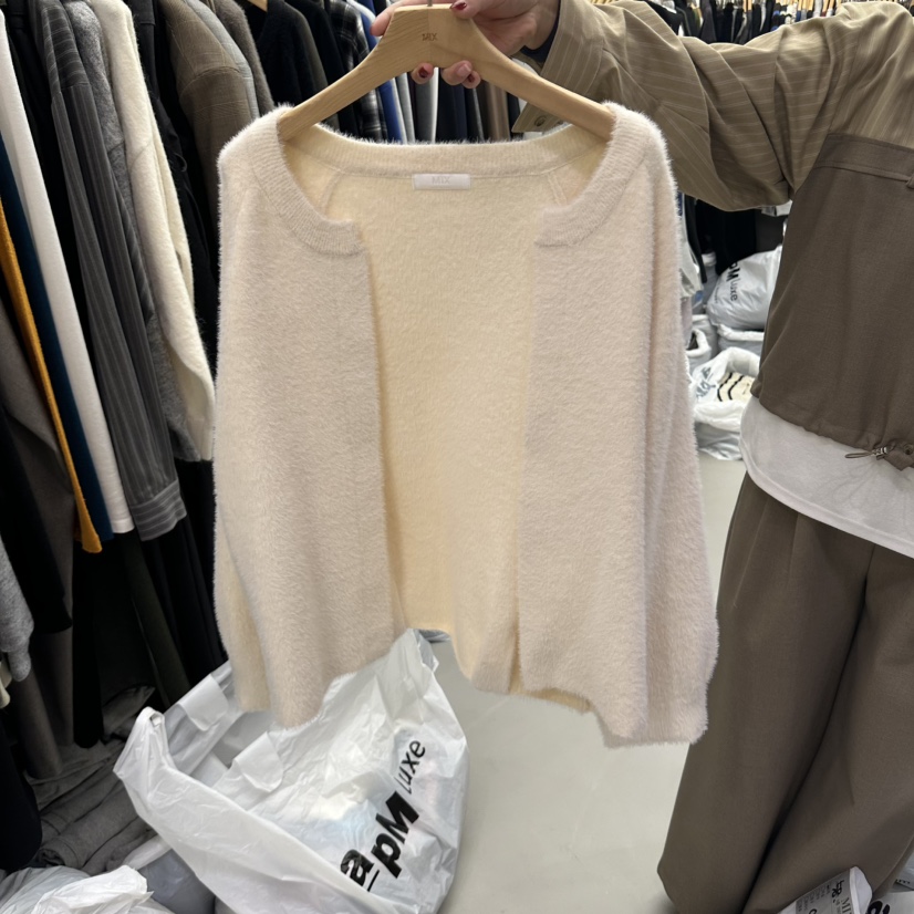 MIX-L東大門代購女士新款真品熱賣時尚人氣開衫毛皮開衫MIX-L開衫圖色1