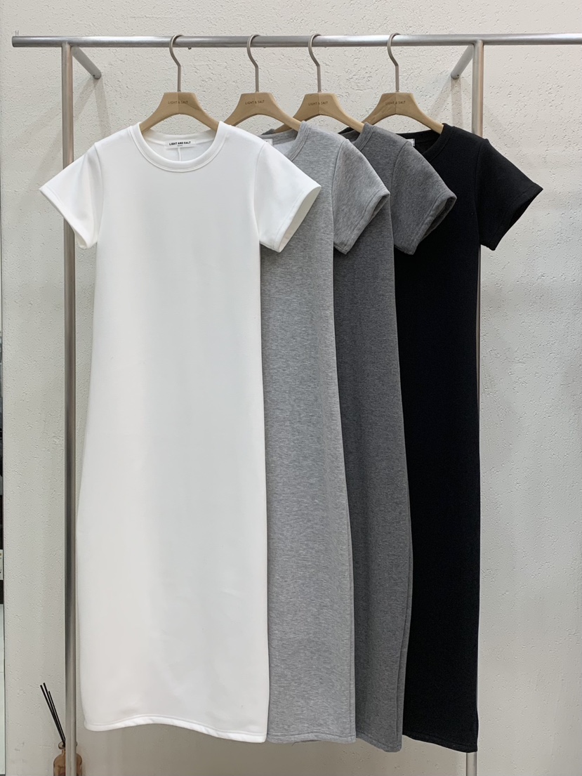 LIGHT AND SALT韓國直郵女裝新款休閑連衣裙加絨貂皮長款LIGHT AND SALT連衣裙