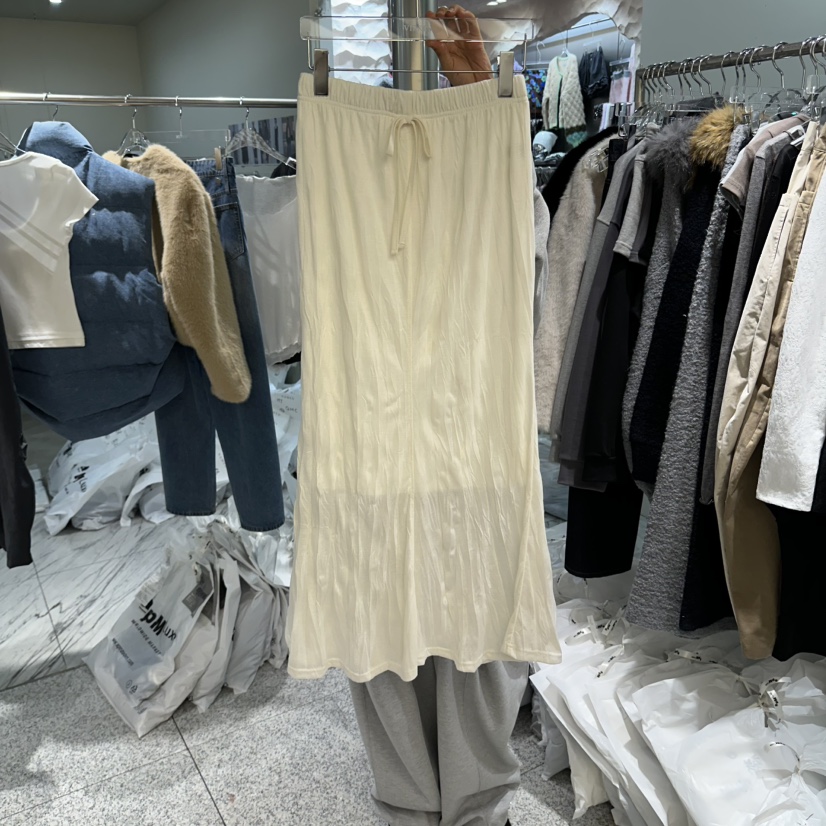 VIRKIN韓國代購女士新品休閑真品推薦熱賣人氣時尚長裙皺紋VIRKIN長裙圖色1