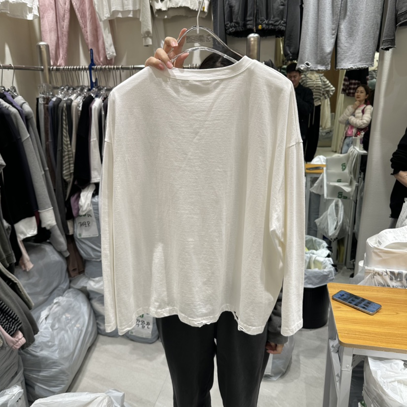 ZACCU東大門實拍女裝新品真品時尚休閑推薦熱賣人氣長袖T恤ZACCU長袖T恤