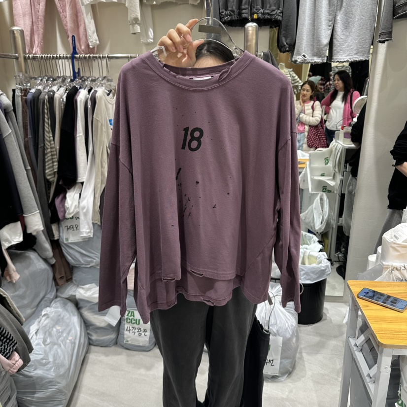 ZACCU東大門實拍女裝新品真品時尚休閑推薦熱賣人氣長袖T恤ZACCU長袖T恤圖色2