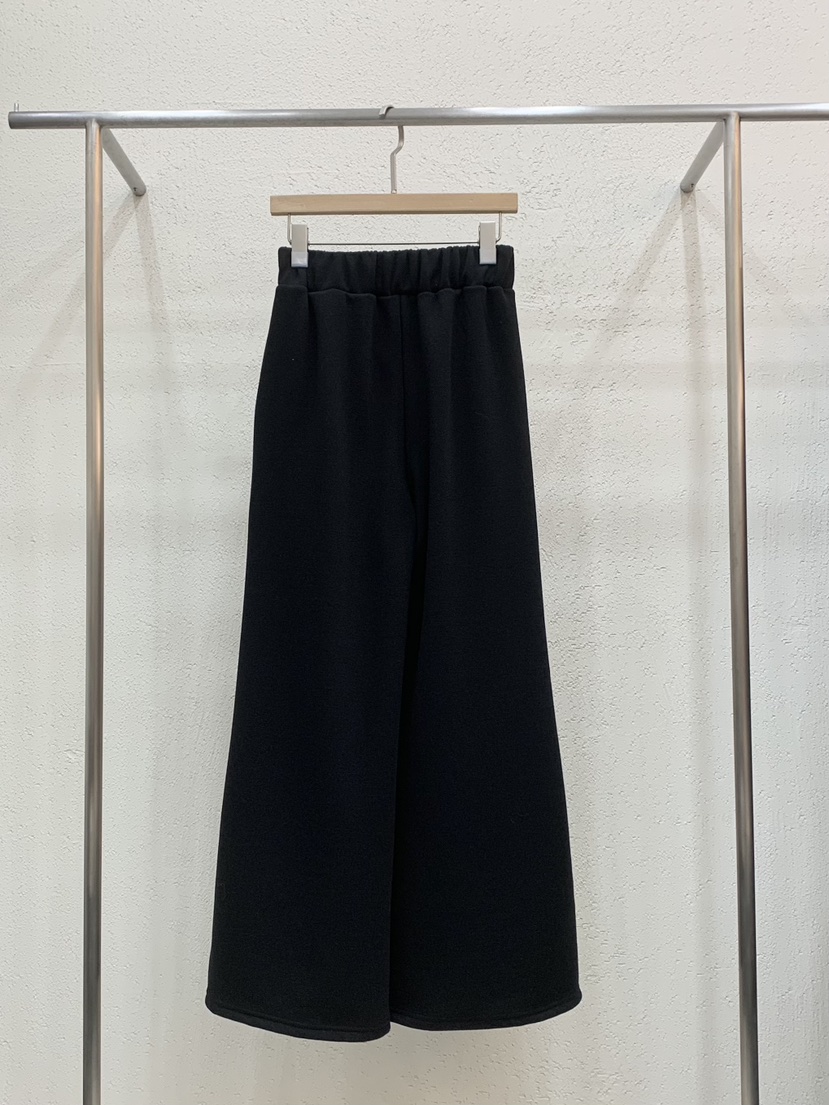 LIGHT AND SALT東大門代購女裝新品休閑休閑褲闊腿褲加絨貂皮LIGHT AND SALT休閑褲圖色5黑色