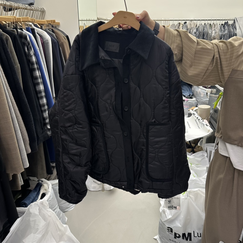 MIX-L韓國直郵女裝新品人氣時尚休閑推薦熱賣短款棉服絎縫MIX-L短款棉服圖色2