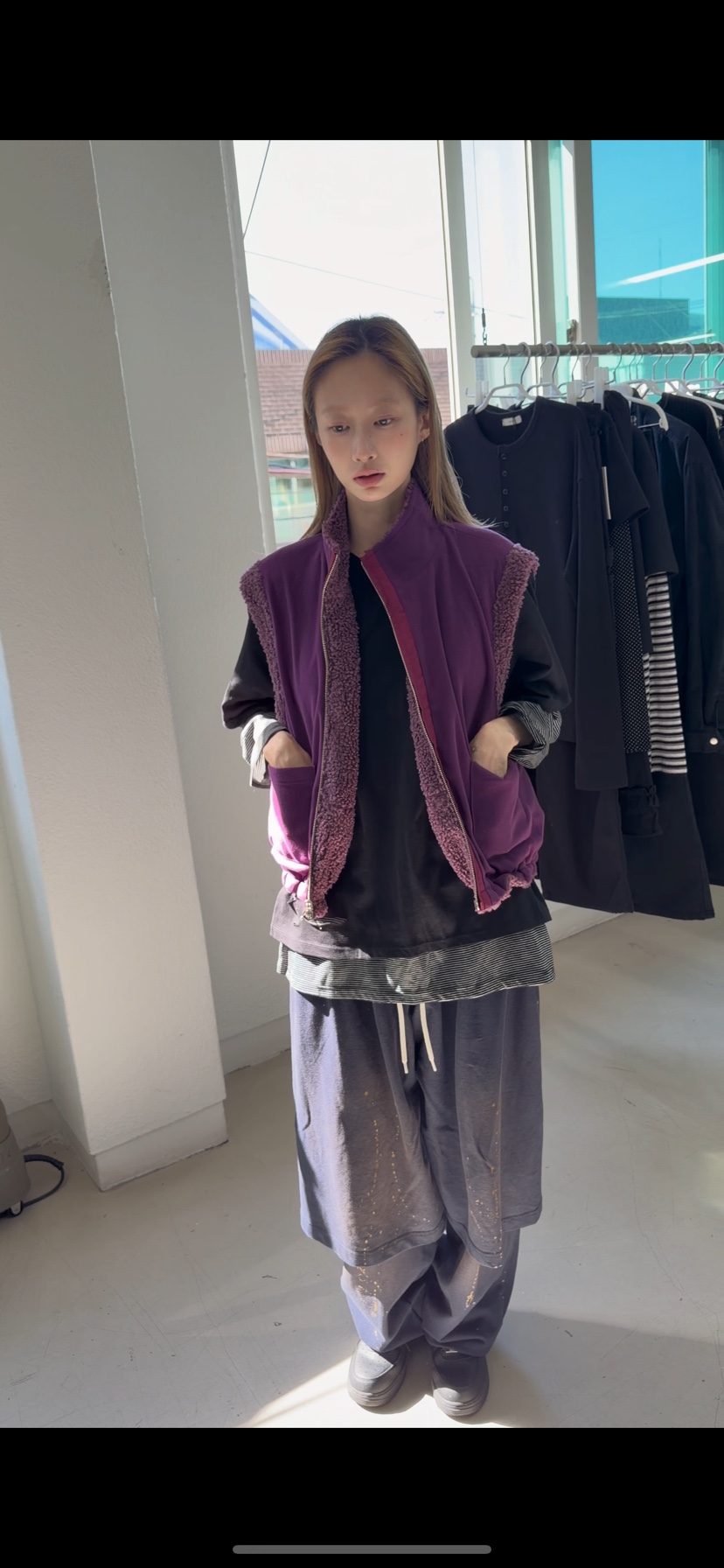 77東大門實拍女士新品時尚熱賣人氣休閑真品推薦馬甲兩面穿77馬甲