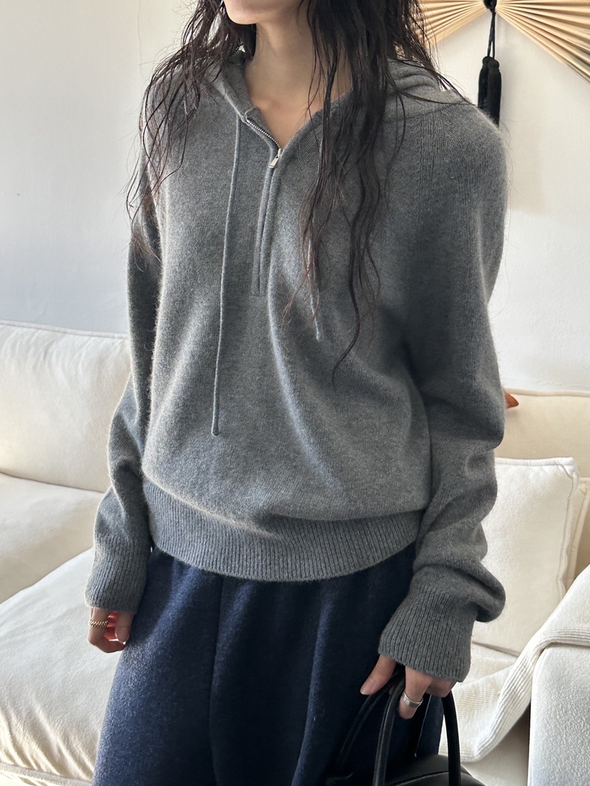 LE VASE東大門實拍女士新品時尚真品熱賣針織衫浣熊連帽LE VASE針織衫